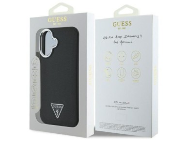 Guess GUHMP16MPGTSPSK iPhone 16 Plus 6.7" black/black hardcase Grained Triangle MagSafe Guess GUHMP16MPGTSPSK iPhone 16 Plus 6.7" black/black hardcase Grained Triangle MagSafe