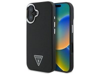Capa rígida preta com textura triangular para iPhone 16 Plus 6.7" Guess GUHMP16MPGTSPSK. Capa rígida preta com textura triangular para iPhone 16 Plus 6.7" Guess GUHMP16MPGTSPSK.