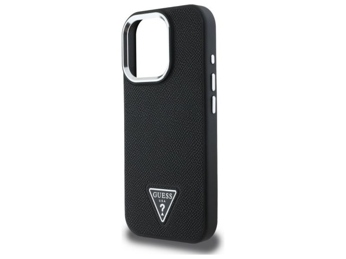 Guess GUHMP16XPGTSPSK iPhone 16 Pro Max 6.3" black/black hardcase Grained Triangle MagSafe