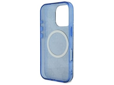 Guess GUHMP16XH4PYEEB iPhone 16 Pro Max 6.9" blue/blue hardcase IML Peony On 4G Background MagSafe Guess GUHMP16XH4PYEEB iPhone 16 Pro Max 6.9" blue/blue hardcase IML Peony On 4G Background MagSafe