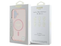 Capa rígida rosa/rosa com glitter circular IML MagSafe para iPhone 16 6.1" Guess GUHMP16SHFGEREP Capa rígida rosa/rosa com glitter circular IML MagSafe para iPhone 16 6.1" Guess GUHMP16SHFGEREP