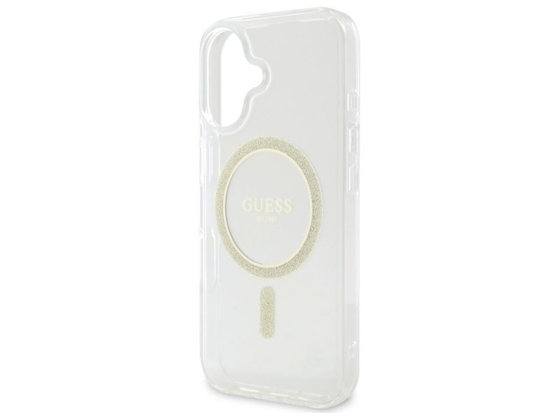 Funda rígida transparente Guess GUHMP16MHFGERET para iPhone 16 Plus de 6,7