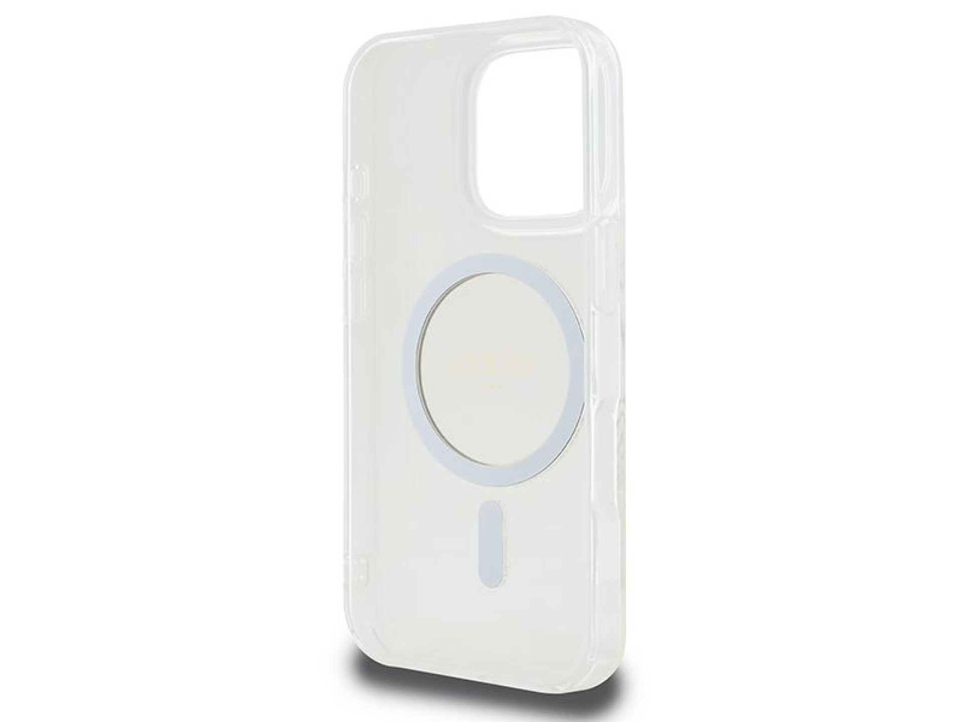 Funda Guess IML Glitter Circle MagSafe para iPhone 16 Pro Max - Transparente