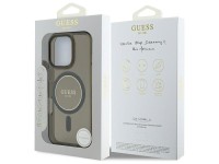 Guess IML Glitter Circle MagSafe case for iPhone 16 Pro Max - black Guess IML Glitter Circle MagSafe case for iPhone 16 Pro Max - black