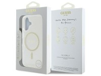 Funda rígida transparente Guess GUHMP16MHFGERET para iPhone 16 Plus de 6,7" con diseño IML y purpuri Funda rígida transparente Guess GUHMP16MHFGERET para iPhone 16 Plus de 6,7" con diseño IML y purpuri
