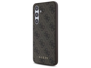 Estuche rígido Guess GUHCS24FEG4GFBR S24 FE S721 marrón/marrón 4G Metal Gold Logo Estuche rígido Guess GUHCS24FEG4GFBR S24 FE S721 marrón/marrón 4G Metal Gold Logo