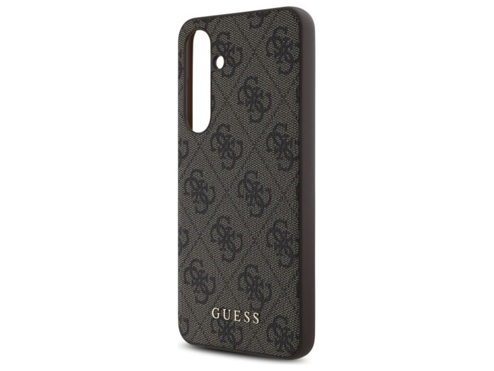 Estuche rígido Guess GUHCS24FEG4GFBR S24 FE S721 marrón/marrón 4G Metal Gold Logo