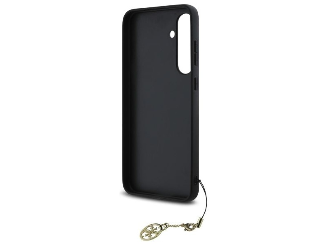 Estuche rígido gris/gris Guess GUHCS24FEGF4GGR S24 FE S721, colección Charms 4G