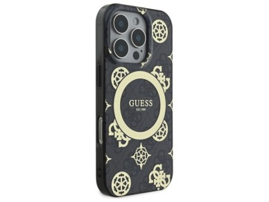 Guess IML Peony On 4G Background MagSafe Case for iPhone 16 Pro Max - Black Guess IML Peony On 4G Background MagSafe Case for iPhone 16 Pro Max - Black