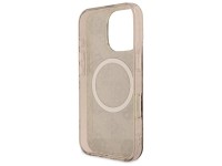 Guess IML Peony On 4G Background MagSafe Case for iPhone 16 Pro Max - Brown Guess IML Peony On 4G Background MagSafe Case for iPhone 16 Pro Max - Brown