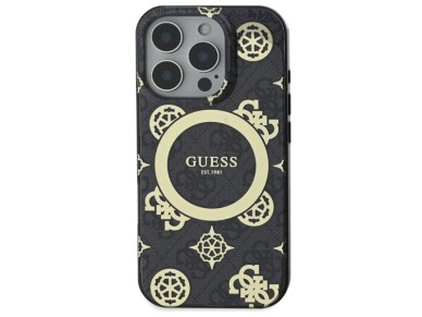 Guess IML Peony On 4G Background MagSafe Case for iPhone 16 Pro Max - Black Guess IML Peony On 4G Background MagSafe Case for iPhone 16 Pro Max - Black