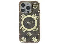 Guess IML Peony On 4G Background MagSafe Case for iPhone 16 Pro Max - Brown Guess IML Peony On 4G Background MagSafe Case for iPhone 16 Pro Max - Brown