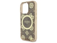Guess IML Peony On 4G Background MagSafe Case for iPhone 16 Pro Max - Brown Guess IML Peony On 4G Background MagSafe Case for iPhone 16 Pro Max - Brown