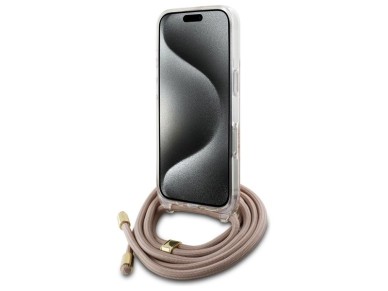 Guess Crossbody Cord 4G Print iPhone 16 Case - Pink Guess Crossbody Cord 4G Print iPhone 16 Case - Pink