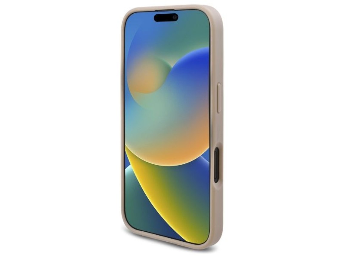 Nova capa triangular 4G da Guess para iPhone 16 Plus - Branca