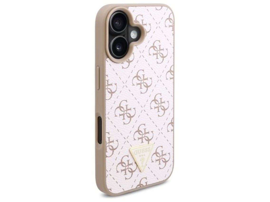 Nova capa triangular 4G da Guess para iPhone 16 Plus - Branca