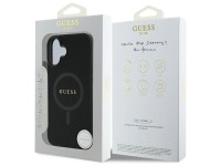 Guess Saffiano Classic Logo MagSafe case for iPhone 16 - black Guess Saffiano Classic Logo MagSafe case for iPhone 16 - black