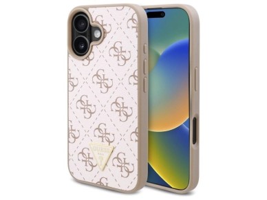 Funda triangular Guess New 4G para iPhone 16 Plus - Blanca Funda triangular Guess New 4G para iPhone 16 Plus - Blanca