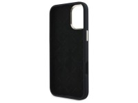 Capa Guess de silicone com logo e detalhes em strass para iPhone 16 - Preta Capa Guess de silicone com logo e detalhes em strass para iPhone 16 - Preta