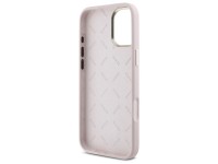Guess Silicone Script Metal Logo & Frame iPhone 16 Case - Pink Guess Silicone Script Metal Logo & Frame iPhone 16 Case - Pink