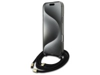 Funda Guess Crossbody Cord Script MagSafe para iPhone 16 Pro Max - Negra Funda Guess Crossbody Cord Script MagSafe para iPhone 16 Pro Max - Negra