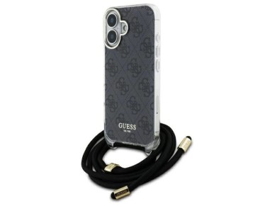 Funda Guess Crossbody Cord 4G Print para iPhone 16 - Negra Funda Guess Crossbody Cord 4G Print para iPhone 16 - Negra