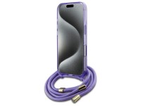 Capa Guess Crossbody Cord Script MagSafe para iPhone 16 Pro Max - Roxa Capa Guess Crossbody Cord Script MagSafe para iPhone 16 Pro Max - Roxa