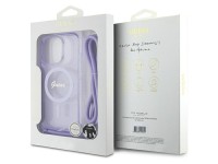 Guess Crossbody Cord Script MagSafe Case for iPhone 16 Pro - Purple Guess Crossbody Cord Script MagSafe Case for iPhone 16 Pro - Purple