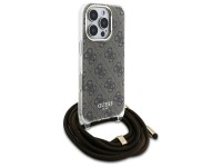 Guess Crossbody Cord 4G Print Case for iPhone 16 Pro - Brown