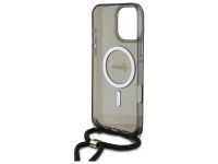 Funda Guess Crossbody Cord Script MagSafe para iPhone 16 Pro Max - Negra Funda Guess Crossbody Cord Script MagSafe para iPhone 16 Pro Max - Negra