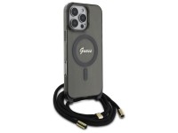 Funda Guess Crossbody Cord Script MagSafe para iPhone 16 Pro Max - Negra Funda Guess Crossbody Cord Script MagSafe para iPhone 16 Pro Max - Negra