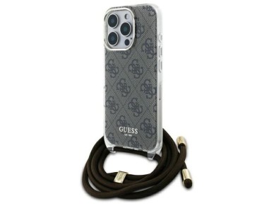 Guess Crossbody Cord 4G Print Case for iPhone 16 Pro - Brown