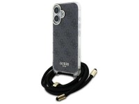 Capa Guess Crossbody Cord 4G Print para iPhone 16 - Preta Capa Guess Crossbody Cord 4G Print para iPhone 16 - Preta