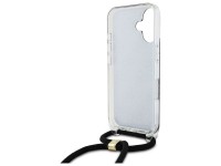 Capa Guess Crossbody Cord 4G Print para iPhone 16 - Preta Capa Guess Crossbody Cord 4G Print para iPhone 16 - Preta