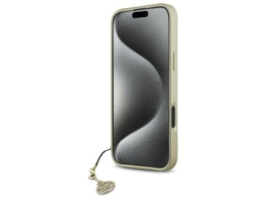 Capa Guess 4G Charms Collection para iPhone 16 - marrom Capa Guess 4G Charms Collection para iPhone 16 - marrom