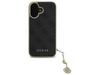 Capa Guess 4G Charms Collection para iPhone 16 - preta Capa Guess 4G Charms Collection para iPhone 16 - preta