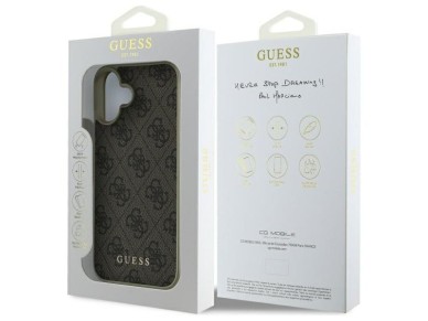 Capa Guess 4G Charms Collection para iPhone 16 - marrom Capa Guess 4G Charms Collection para iPhone 16 - marrom