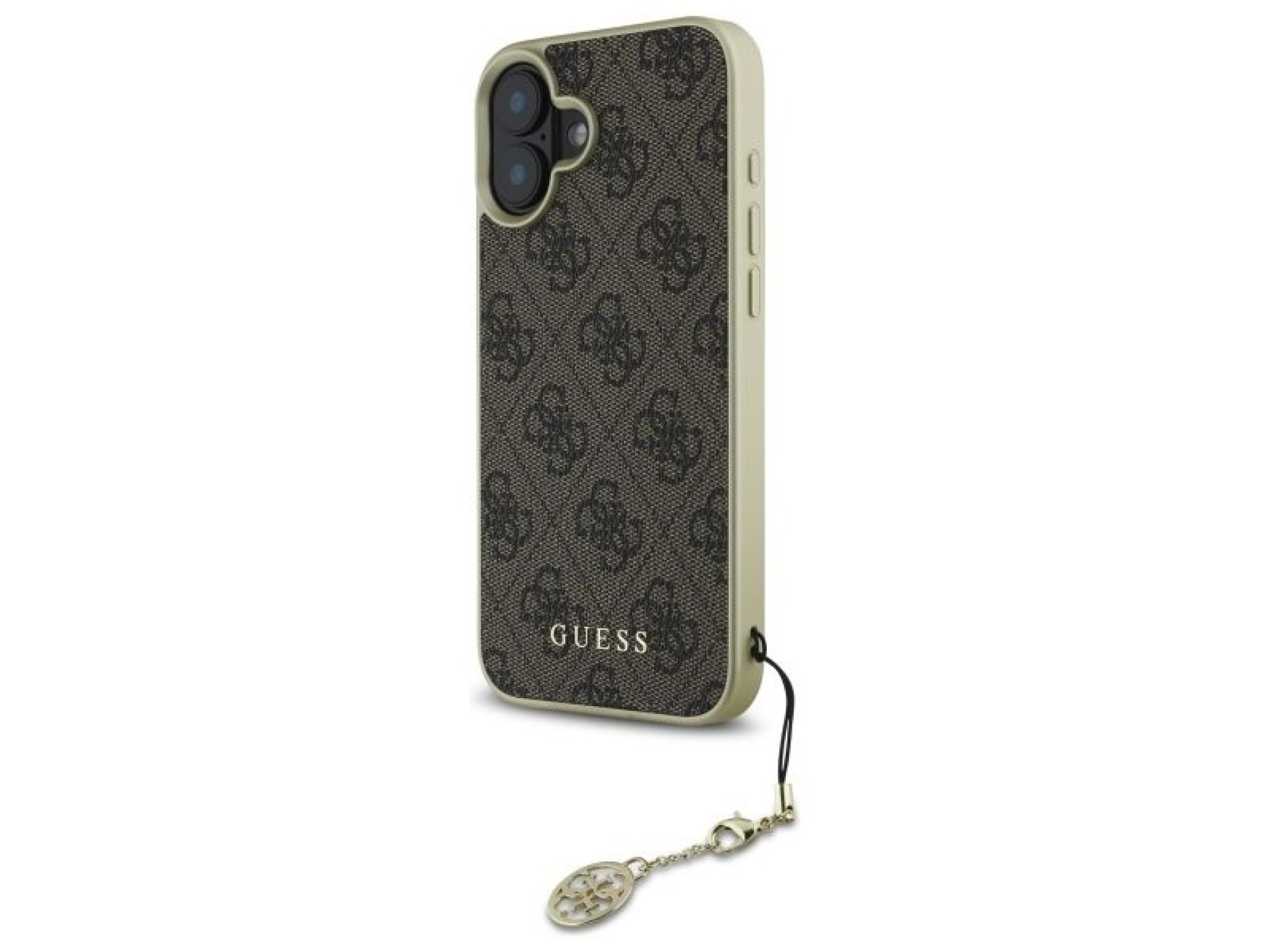 Capa Guess 4G Charms Collection para iPhone 16 Plus - Marrom