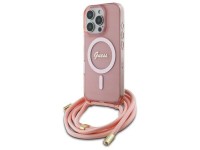 Guess Crossbody Cord Script MagSafe Case for iPhone 16 Pro Max - Pink Guess Crossbody Cord Script MagSafe Case for iPhone 16 Pro Max - Pink