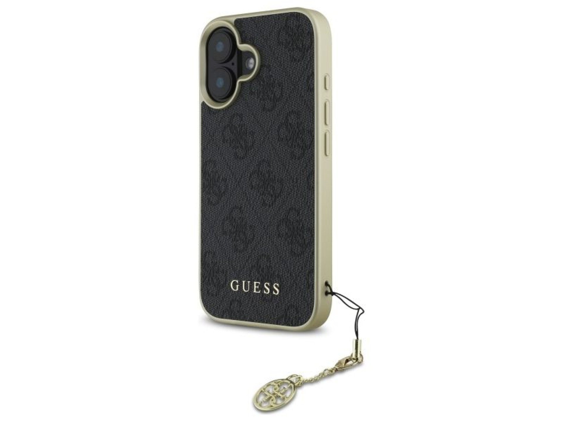 Capa Guess 4G Charms Collection para iPhone 16 - preta