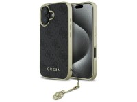 Capa Guess 4G Charms Collection para iPhone 16 - preta Capa Guess 4G Charms Collection para iPhone 16 - preta