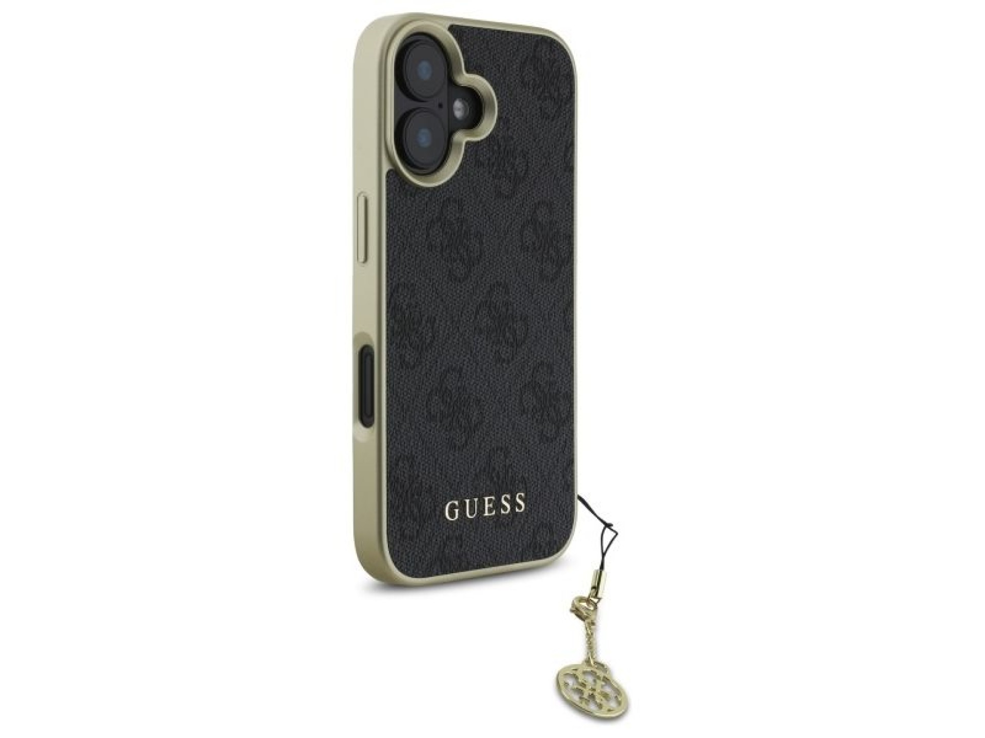 Capa Guess 4G Charms Collection para iPhone 16 - preta