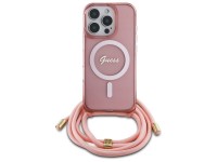 Guess Crossbody Cord Script MagSafe Case for iPhone 16 Pro Max - Pink Guess Crossbody Cord Script MagSafe Case for iPhone 16 Pro Max - Pink