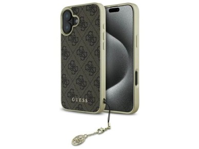 Capa Guess 4G Charms Collection para iPhone 16 - marrom Capa Guess 4G Charms Collection para iPhone 16 - marrom