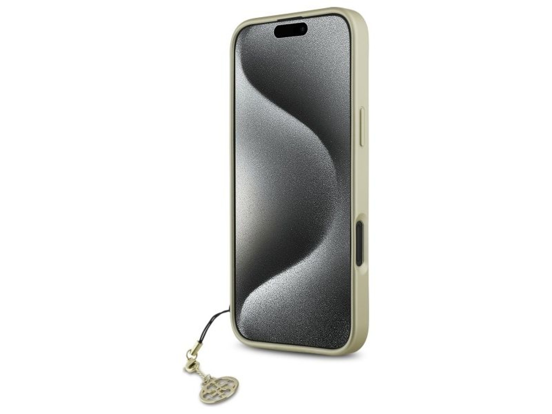 Capa Guess 4G Charms Collection para iPhone 16 - marrom
