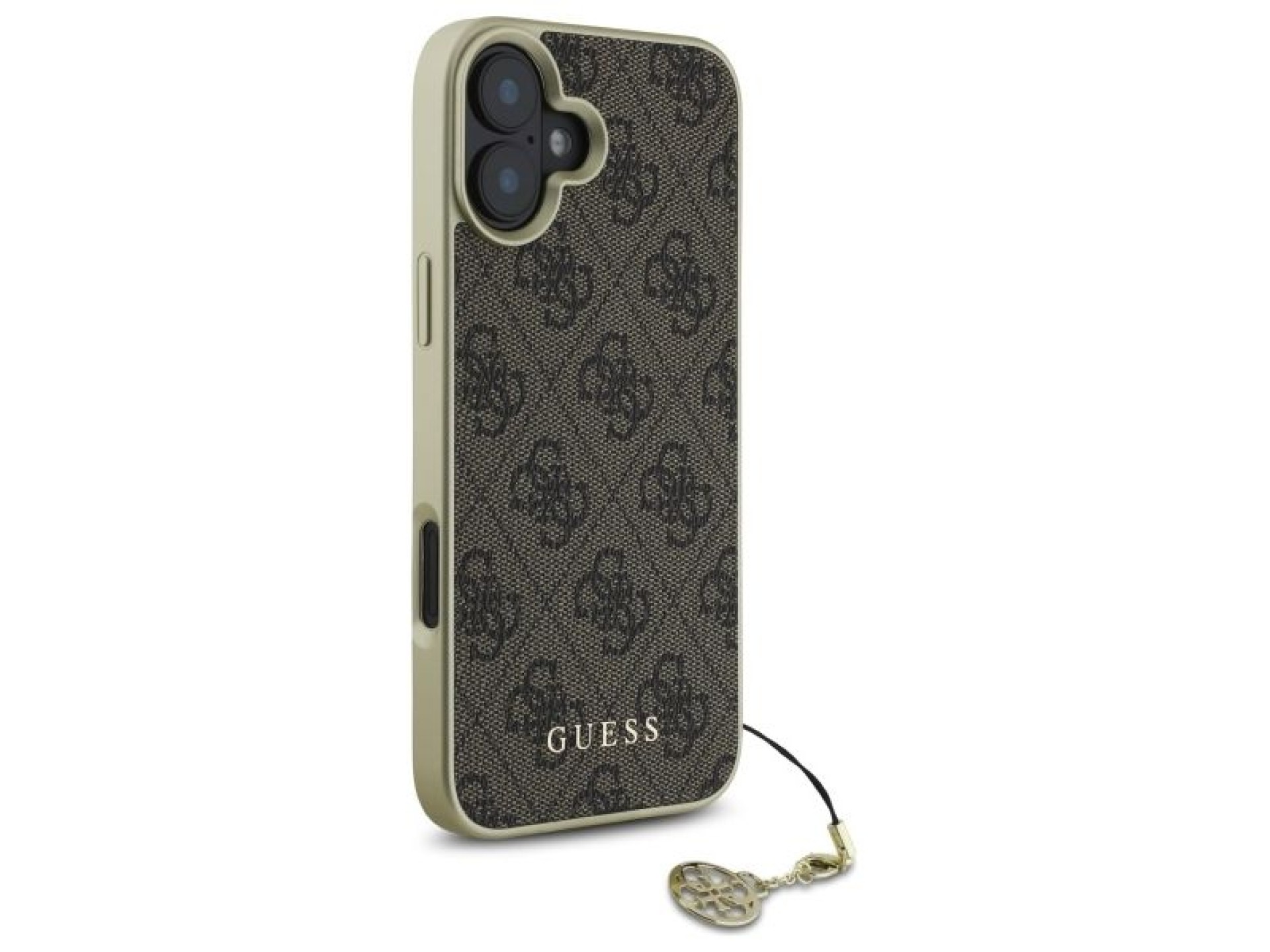 Capa Guess 4G Charms Collection para iPhone 16 Plus - Marrom
