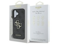 Capa Guess 4G com logo grande para iPhone 16 Plus - Preta Capa Guess 4G com logo grande para iPhone 16 Plus - Preta