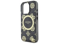 Capa MagSafe Guess IML Peony On 4G Background para iPhone 16 Pro - preta Capa MagSafe Guess IML Peony On 4G Background para iPhone 16 Pro - preta