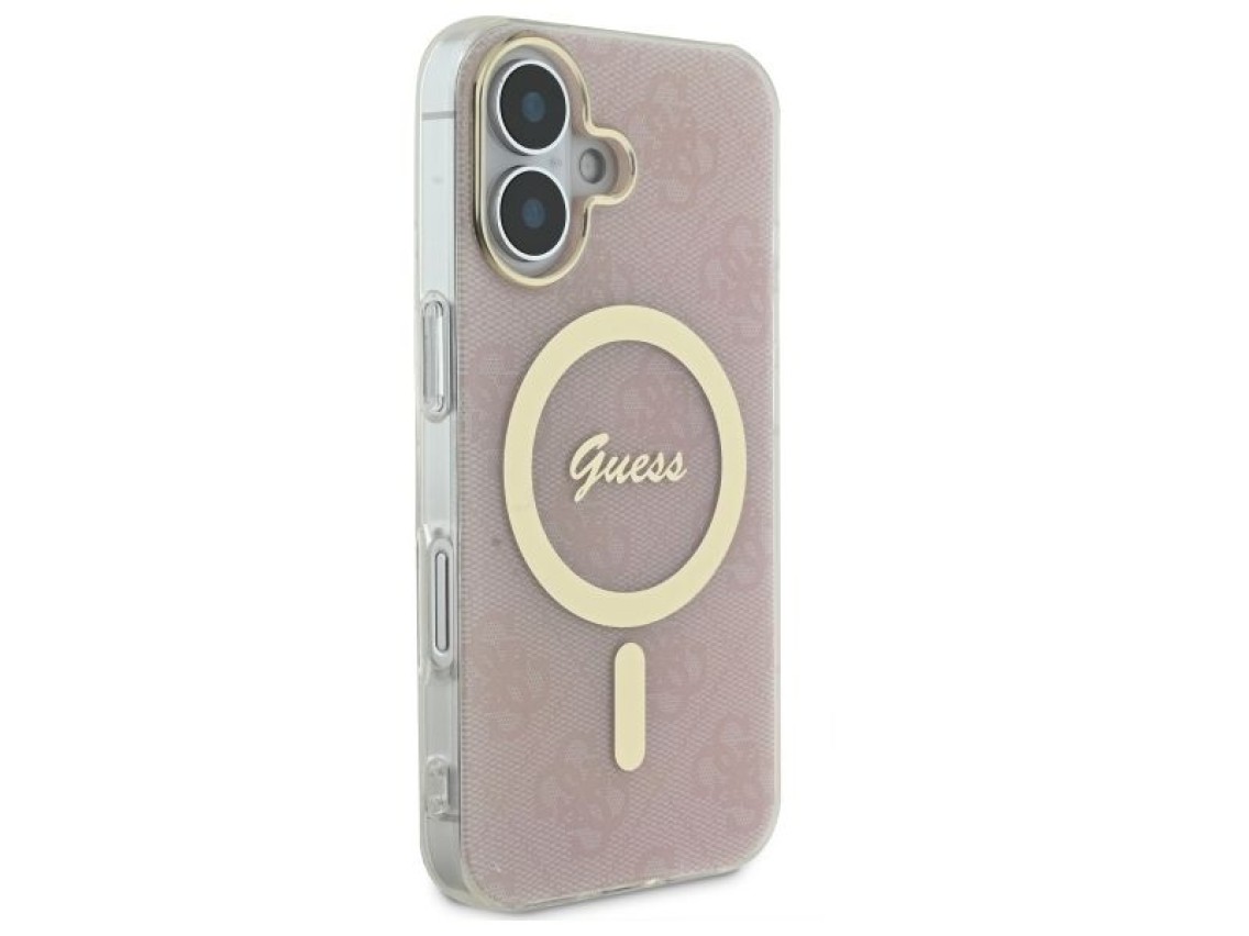 Guess IML 4G MagSafe iPhone 16 Plus Case - Pink