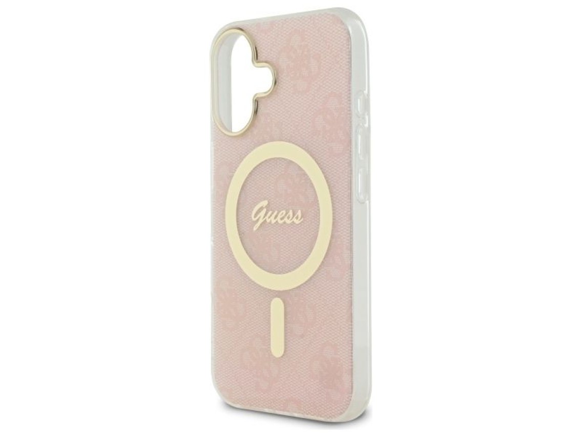Guess IML 4G MagSafe iPhone 16 Plus Case - Pink
